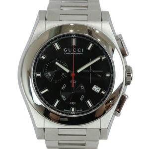 Gucci Pantheon Chronograph Quartz Date SS Watch Black